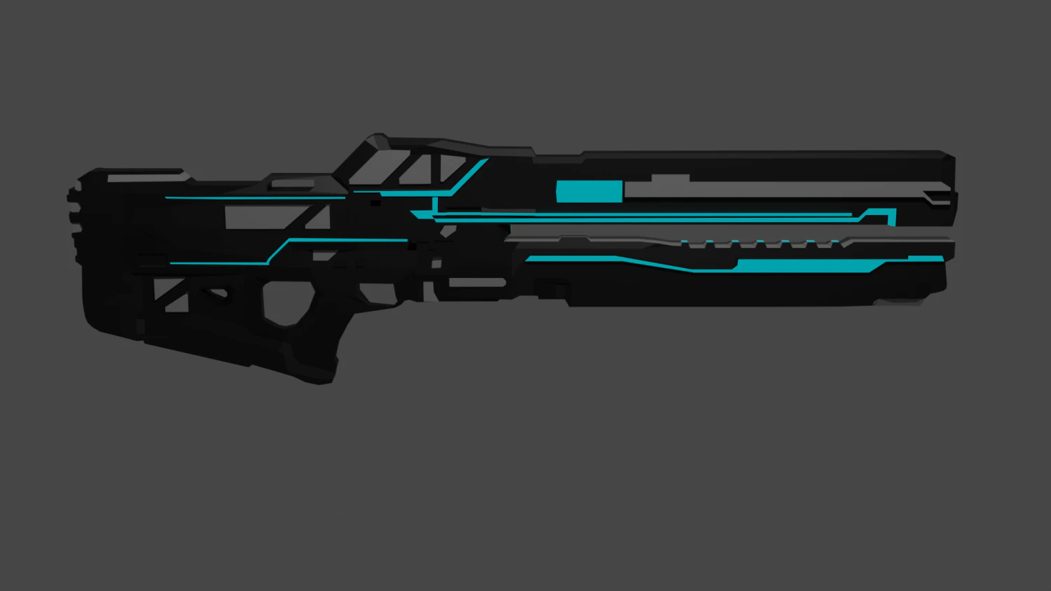 Railgun 3D Model .c4d .max .obj .3ds .fbx .stl .blend 