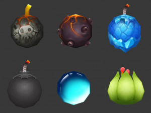 Pipe Bomb 1 Hand-Painted Game Assets Low-poly Modèle 3D