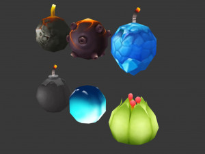 Pipe Bomb 1 Hand-Painted Game Assets Low-poly 3D Model