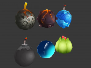 Pipe Bomb 1 Hand-Painted Game Assets Low-poly 3D Model