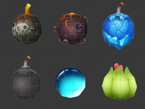 Pipe Bomb 1 Hand-Painted Game Assets Low-poly 3D Model