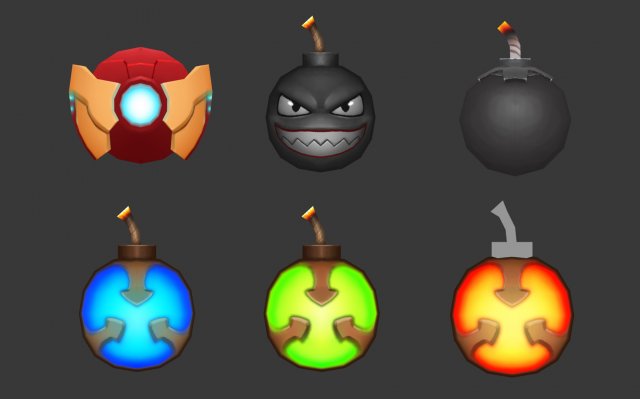 Pipe Bomb 2 Hand-Painted Game Assets Low-poly Model 3D .c4d .max .obj .3ds .fbx .stl .blend 