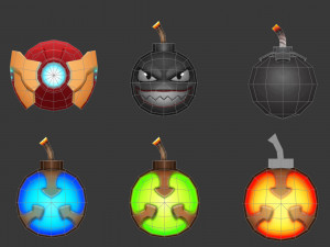 Pipe Bomb 2 Hand-Painted Game Assets Low-poly Model 3D