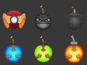 Pipe Bomb 2 Hand-Painted Game Assets Low-poly 3D Model