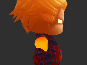 Fire Man 3 Hand-Painted Low-Poly 3D Game Assets 3D Модель