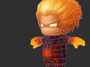 Fire Man 3 Hand-Painted Low-Poly 3D Game Assets 3D Model