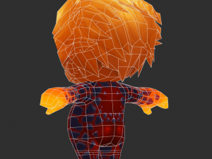 Fire Man 3 Hand-Painted Low-Poly 3D Game Assets 3D Модель