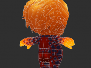 Fire Man 3 Hand-Painted Low-Poly 3D Game Assets 3D Модель