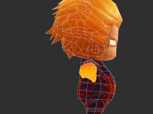 Fire Man 3 Hand-Painted Low-Poly 3D Game Assets 3D Модель