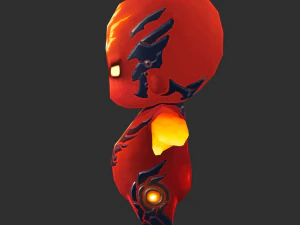 Fire Man 4 Hand-Painted Low-Poly 3D Game Assets 3D Model