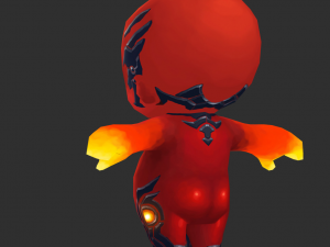 Fire Man 4 Hand-Painted Low-Poly 3D Game Assets 3D 모델