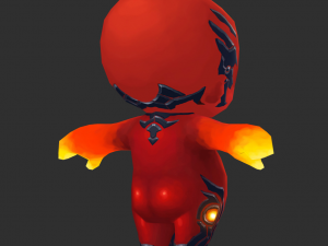 Fire Man 4 Hand-Painted Low-Poly 3D Game Assets 3D 모델