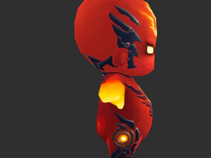 Fire Man 4 Hand-Painted Low-Poly 3D Game Assets 3D Model