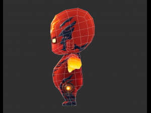 Fire Man 4 Hand-Painted Low-Poly 3D Game Assets 3D 모델