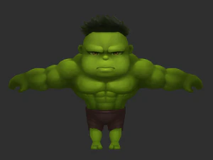Халк 1 Розмальовані вручну низькополігональні 3D-ігри 3D Модель