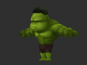 Hulk 1 Hand-Painted Low-Poly 3D Game Assets 3D Model