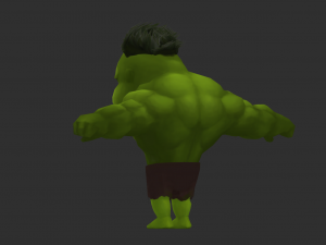 Hulk 1 Hand-Painted Low-Poly 3D Game Assets 3D Model