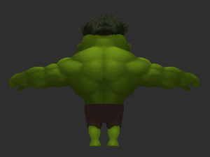Hulk 1 Hand-Painted Low-Poly 3D Game Assets 3D Model