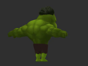 Hulk 1 Hand-Painted Low-Poly 3D Game Assets 3D Model