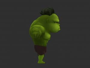 Hulk 1 Hand-Painted Low-Poly 3D Game Assets 3D Model