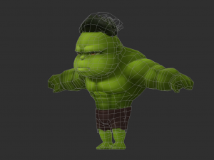 Hulk 1 Hand-Painted Low-Poly 3D Game Assets 3D Model