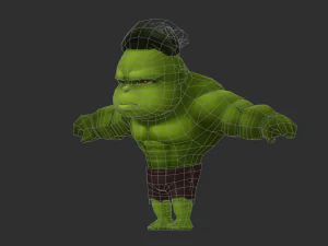 Hulk 1 Hand-Painted Low-Poly 3D Game Assets 3D Model