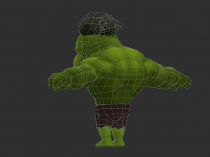 Hulk 1 Hand-Painted Low-Poly 3D Game Assets 3D Model