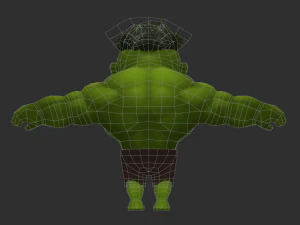 Hulk 1 Hand-Painted Low-Poly 3D Game Assets 3D Model