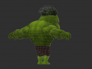 Hulk 1 Hand-Painted Low-Poly 3D Game Assets 3D Model