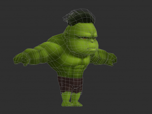 Hulk 1 Hand-Painted Low-Poly 3D Game Assets 3D Model