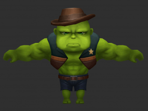 Hulk 2 Hand-Painted Low-Poly 3D Game Assets 3D Model