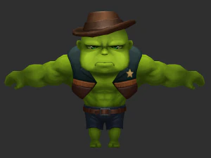 Халк 2 Розмальовані вручну низькополігональні 3D-ігри 3D Модель