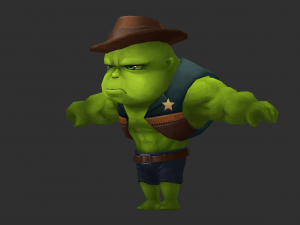 Hulk 2 Hand-Painted Low-Poly 3D Game Assets Model 3D