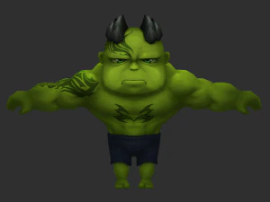 Халк 3, розписані вручну низькополігональні 3D-ігри 3D Модель