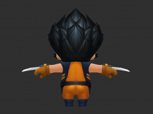 Wolverine 1 Hand-Painted Low-Poly 3D Game Assets Modelo 3D