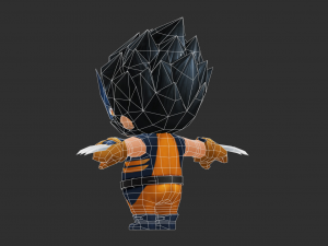 Wolverine 1 Hand-Painted Low-Poly 3D Game Assets Modelo 3D