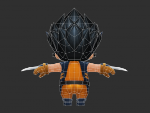 Wolverine 1 Hand-Painted Low-Poly 3D Game Assets Modelo 3D