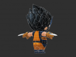 Wolverine 1 Hand-Painted Low-Poly 3D Game Assets Modelo 3D