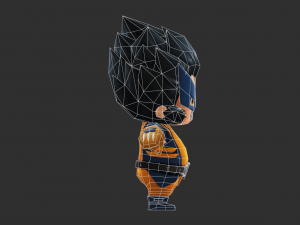 Wolverine 1 Hand-Painted Low-Poly 3D Game Assets Modelo 3D