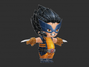Wolverine 1 Hand-Painted Low-Poly 3D Game Assets Modelo 3D