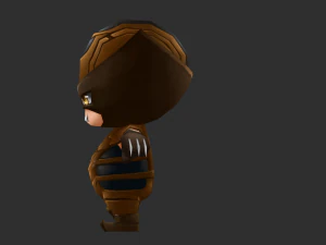 Wolverine 2 Hand-Painted Low-Poly 3D Game Assets 3D Model