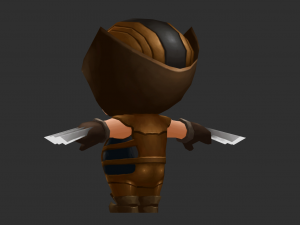 Wolverine 2 Hand-Painted Low-Poly 3D Game Assets 3D Модель
