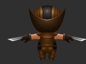Wolverine 2 Hand-Painted Low-Poly 3D Game Assets 3D Model