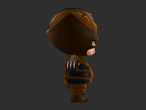 Wolverine 2 Hand-Painted Low-Poly 3D Game Assets 3D Model