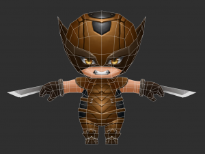 Wolverine 2 Hand-Painted Low-Poly 3D Game Assets 3D Модель