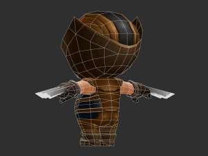 Wolverine 2 Hand-Painted Low-Poly 3D Game Assets 3D Model