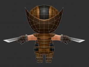 Wolverine 2 Hand-Painted Low-Poly 3D Game Assets 3D Модель