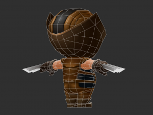 Wolverine 2 Hand-Painted Low-Poly 3D Game Assets 3D Модель