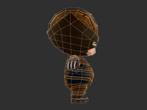 Wolverine 2 Hand-Painted Low-Poly 3D Game Assets 3D Model