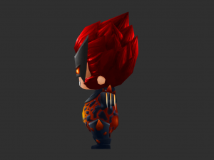 Wolverine 3 Hand-Painted Low-Poly 3D Game Assets Model 3D